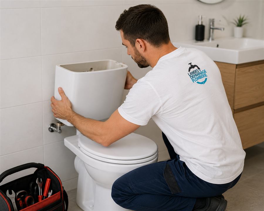 Installation sanitaire réalisée par Landes Dépannage Plomberie à Dax